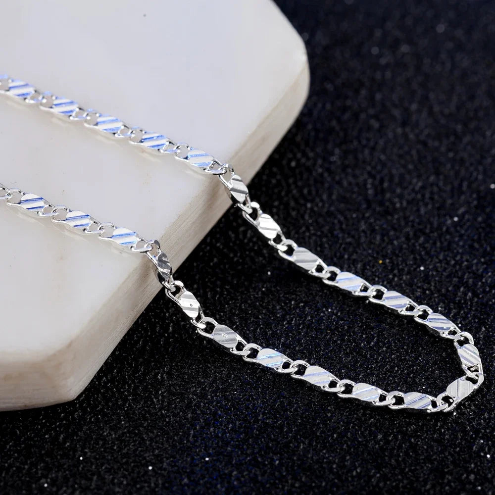 Exquisite Fashion 18K Gold Filled Necklace For Women Men Size 16-30 Inch Jewelry Chain Wholesale
