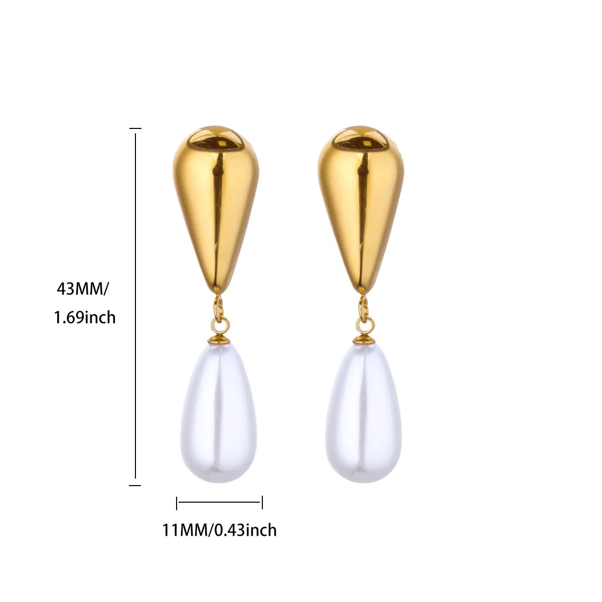 Elegante Imitationsperlen-Ohrringe für Damen Edelstahl Herz Schmetterling Muschel Tropfenohrringe Luxuriöser Ästhetischer Schmuck als Geschenk