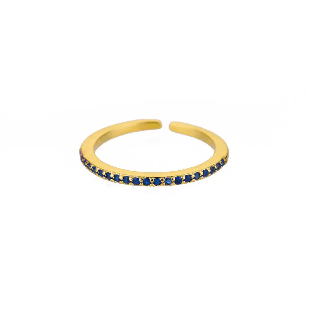 Mini Zirkon Grüne Ringe für Frauen Edelstahl Goldfarbe Verstellbarer Fingerring Verlobung Hochzeit Weihnachtsgeschenk Schmuck