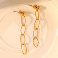 Pendientes de acero inoxidable de personalidad, círculo irregular, largos, a la moda, sencillos, de gama alta, colgantes para mujer, joyería