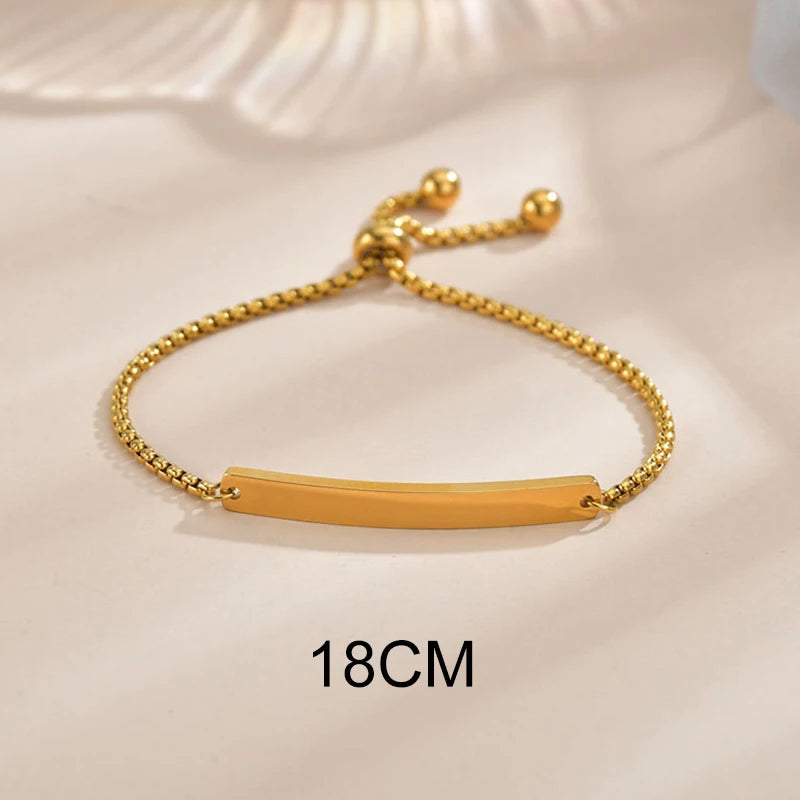 Bluelory personalisiertes Armband für Herren und Damen, Edelstahl, verschiedene Stile, leeres Namensschild, Herzarmband, Party-Schmuckgeschenk