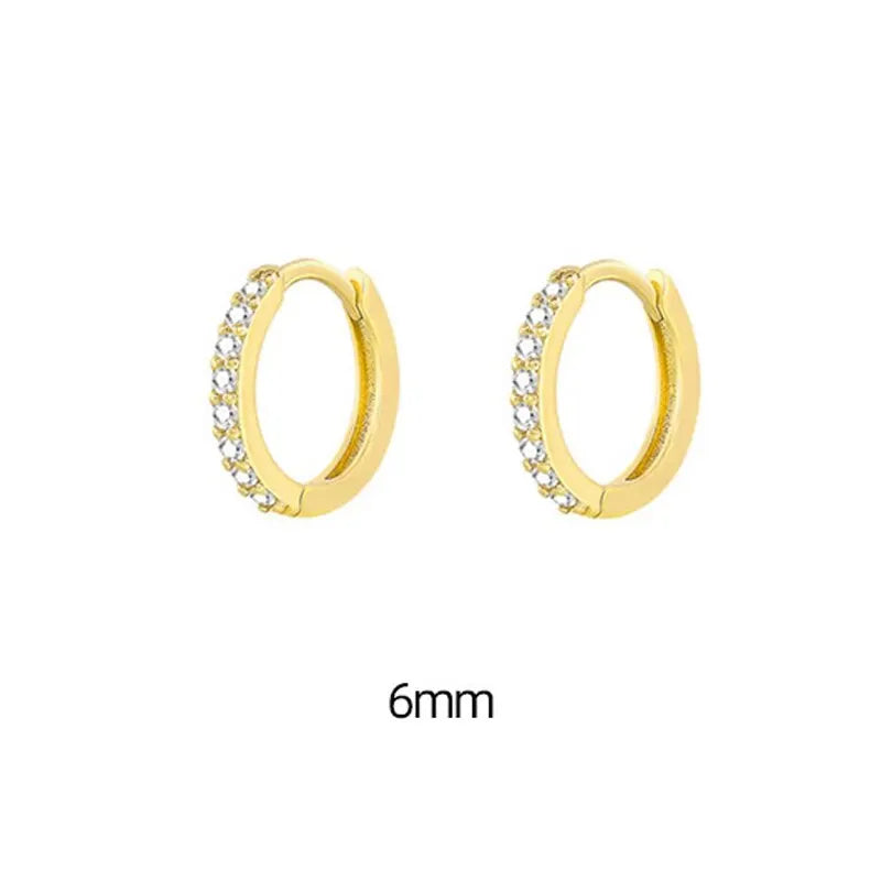 1 Paar Minimale Exquisite Creolen Kristall Zirkonia Kleine Huggie Dünne Knorpelohrringe Für Frauen Helix Tragus Piercing Schmuck