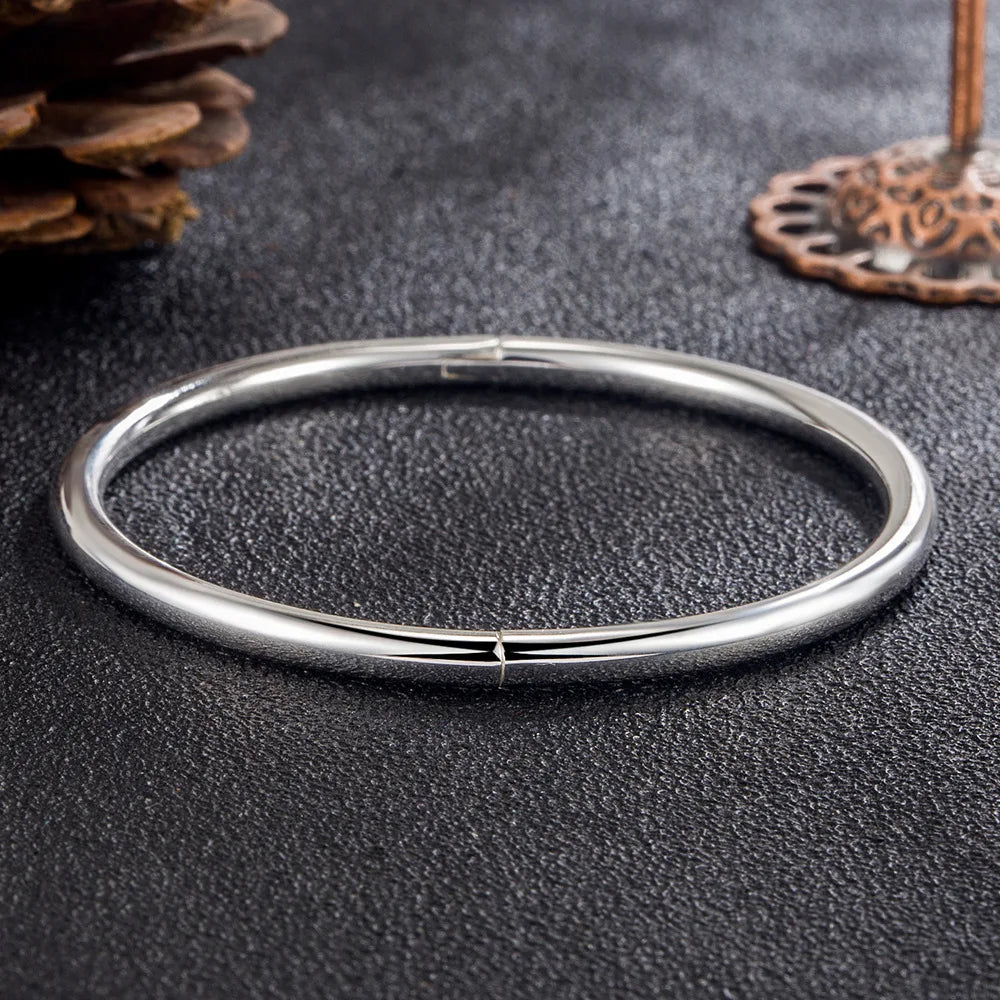 925er Sterlingsilber 4MM Armreifen für Damen Luxuriöser Qualitätsschmuck Großhandel Schmuck