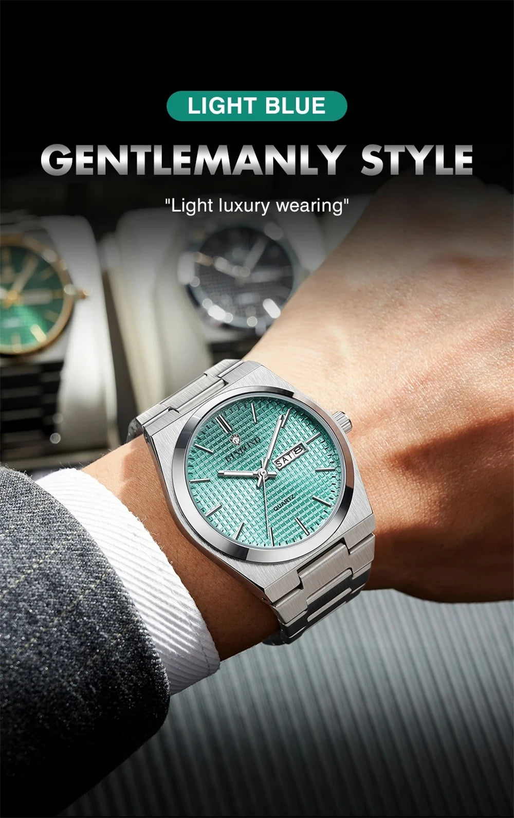 Nuevos relojes de pulsera de cuarzo de lujo a la moda para hombre, impermeables, luminosos digitales, regalo de reloj automático para hombre