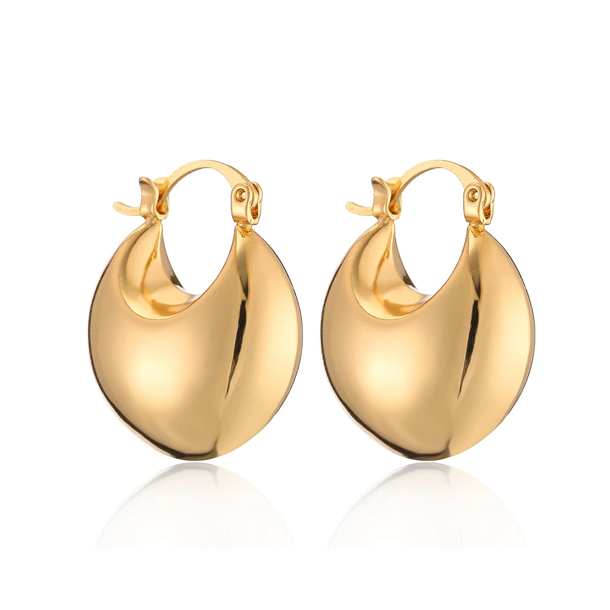 NEWBUY Heißer Verkauf Silber/Gold Farbe Geometrische Form Creolen Für Frauen
