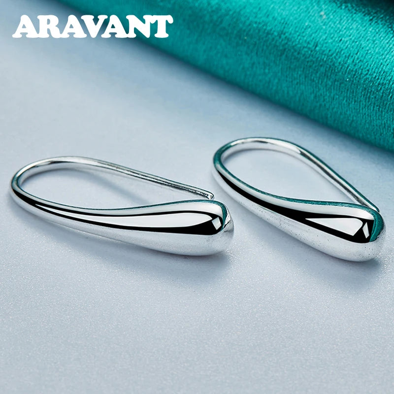Aravant 925 Sterling Silber Wassertropfen Ohrringe für Damen Mode Hochzeit Schmuck Geschenke