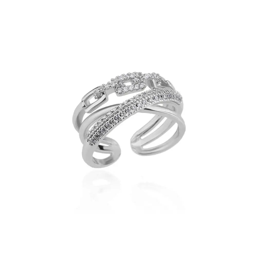 Edelstahl Runde Ringe Für Frauen Zirkon Geometrische Goldfarbe Kristall Ring Ästhetische Hochzeit Party Schmuck Geschenk Bague Femme