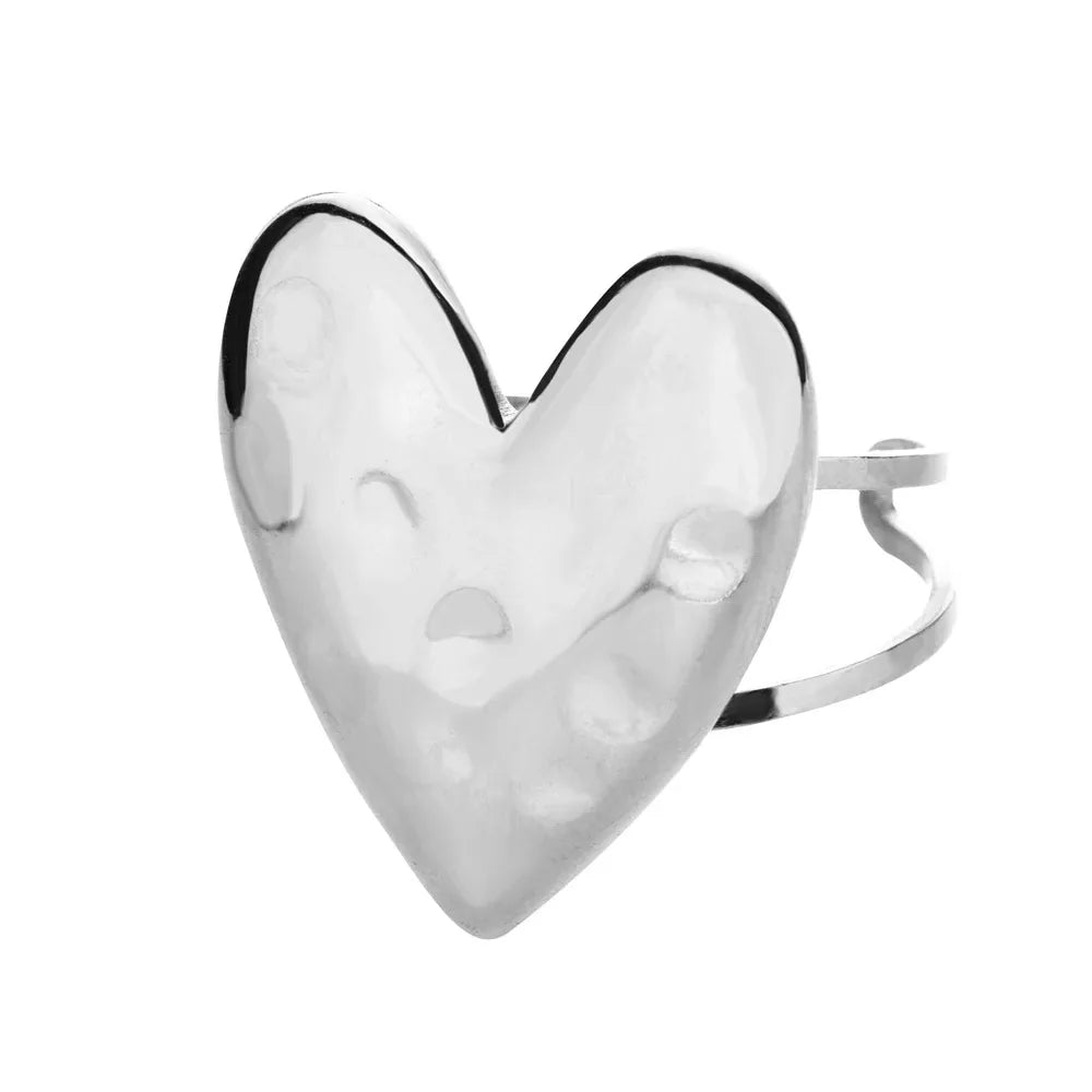 Zirkon Kleine Herzringe für Frauen Minimalismus Herzring Edelstahl Finger Zarter Ring Valentinstag Geschenke Kostenloser Versand