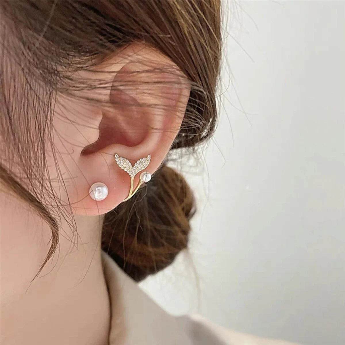 Exquisitos Pendientes de Cristal con Hojas y Flores para Mujer, Circonia AAA, Mariposa Rosa, Borla, Pendientes para Novia, Fiesta, Boda, Joyería