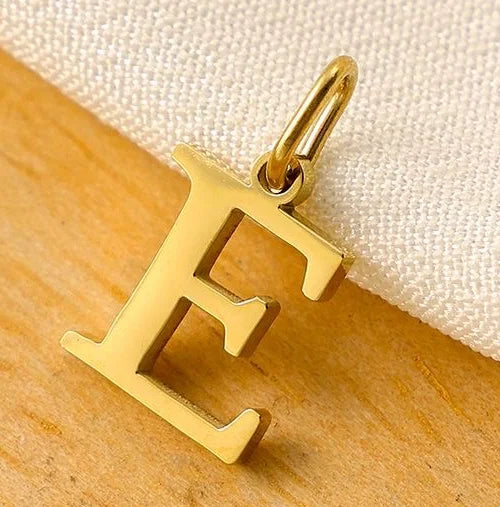 10PCS 26 Letters Stainless Steel Cut Alphabet Pendant for DIY Woman Necklace Ladies Jewelry Accessories Wholesale Dropshipping