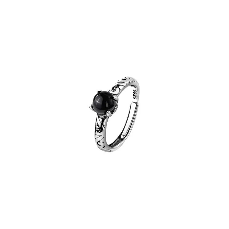 925 Sterling Silber Runder Kristall Unregelmäßige Verstellbare Ringe Für Frauen Vintage Schmuck Großhandel Großhandel Schmuck Gelder 925