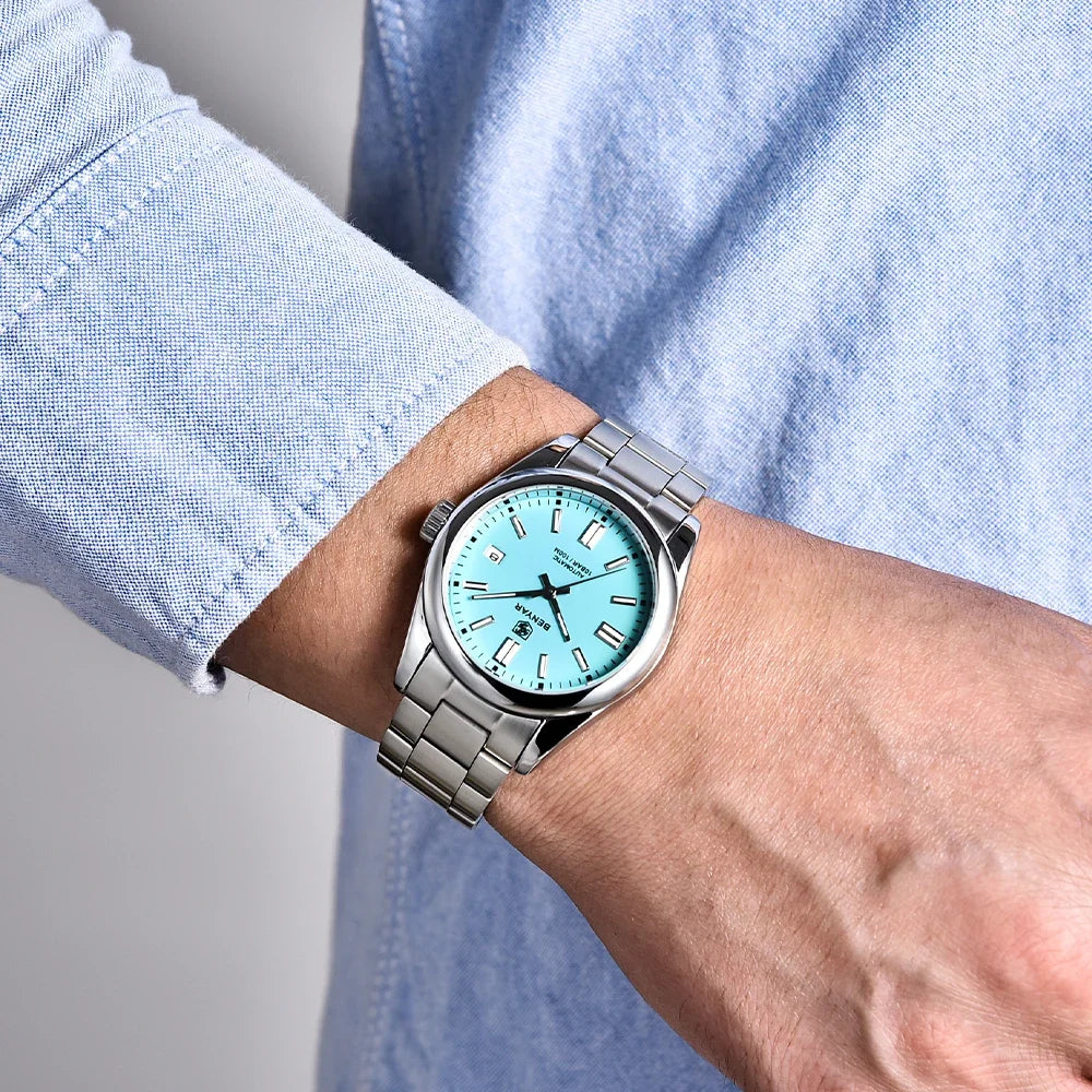 Nuevo reloj automático de lujo BENYAR, impermeable hasta 10ATM, de acero inoxidable, para hombre, relojes de pulsera mecánicos, reloj deportivo de buceo para hombre