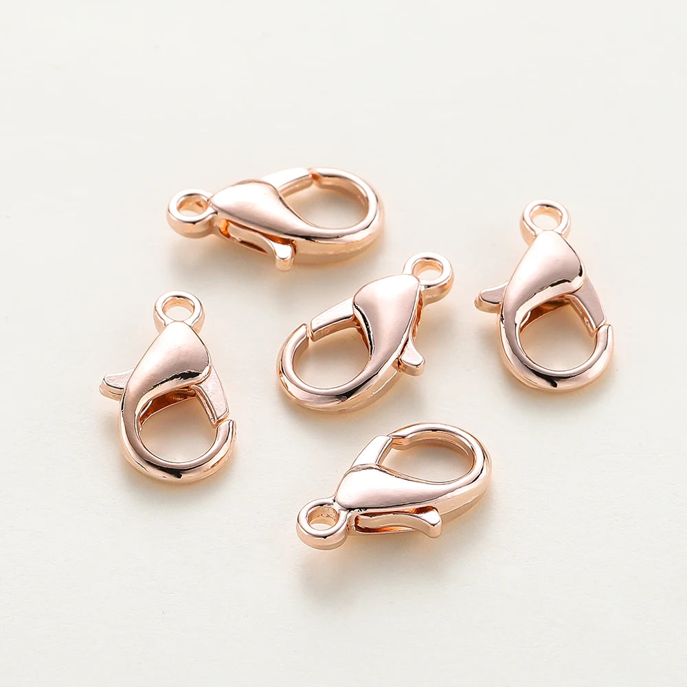 10 unids/lote 14K 18K Cadena Extensora de Collar Chapada en Oro con Cierres de Langosta y Anillas de Salto para la Fabricación de Joyas y Bolsos Artesanales DIY