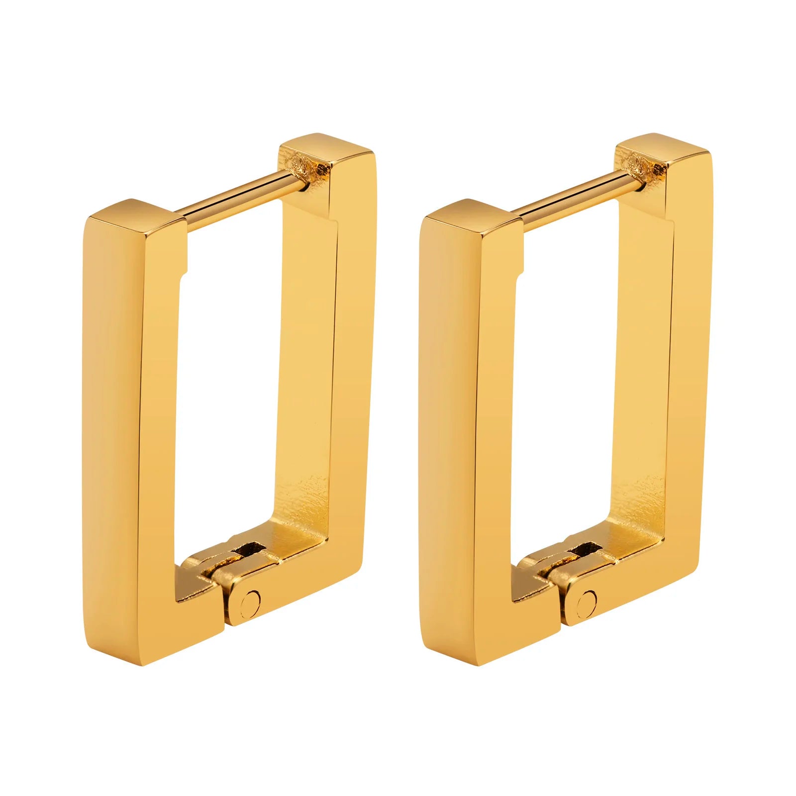 Pendientes de Aro Geométricos Estilosos para Mujeres y Niñas de Acero Inoxidable Minimalistas Elegantes