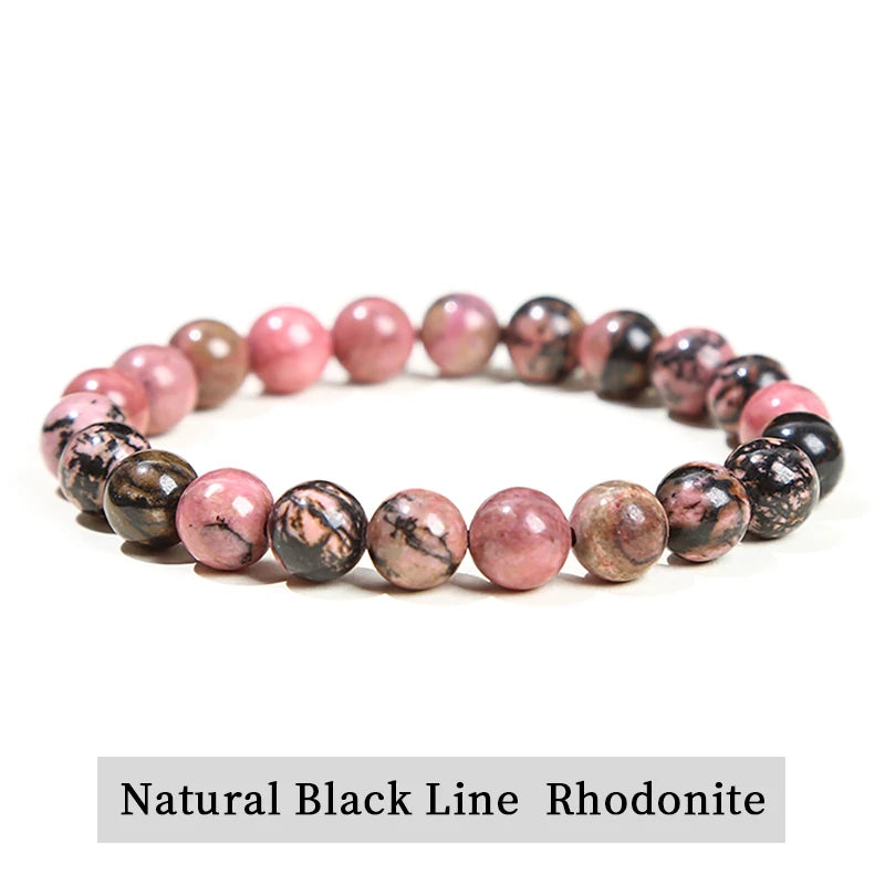 JD Natursteinperlen Armband Amethyst Tigerauge Kristall Quarz Achat Edelstein Perlen Armreifen Damen Herren Reiki Heilung Schmuck Geschenk