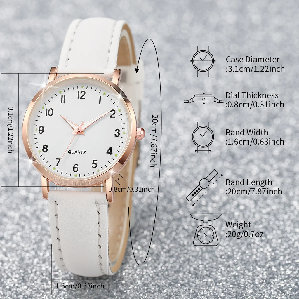 Mode Frauen Uhren Lässiges arabisches Zifferblatt Damen Lederband Quarzuhr Reloj Mujer Mädchen Uhr Geschenk