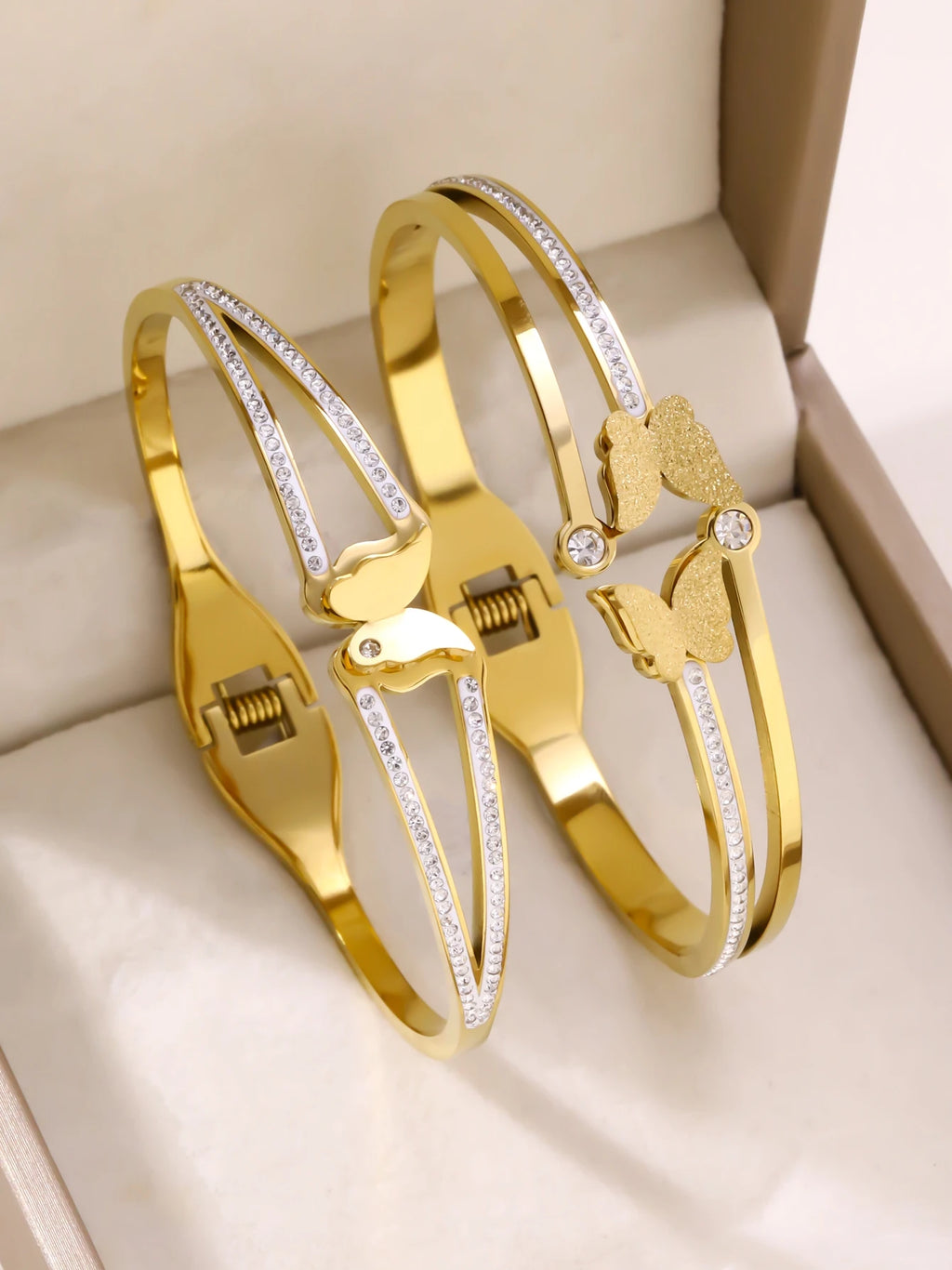 1 Stück/Set Damen Hochzeitsschmuck Party Feiertag Valentinstag Geschenk Edelstahl Armband 18K vergoldet Armband