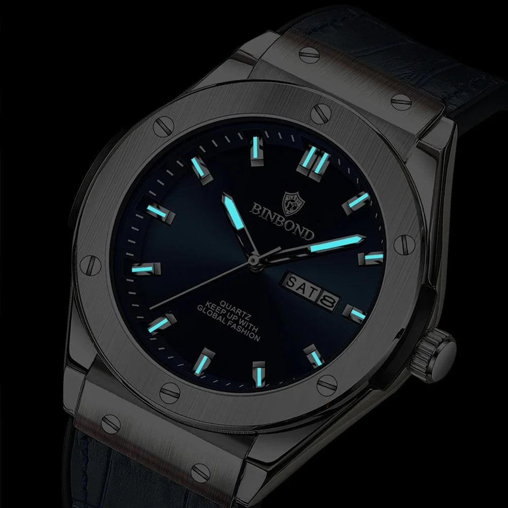 Hombre Nuevo Reloj de Cuero Casual de Negocios Relojes de Lujo para Hombres Relojes Automáticos Relojes de Pulsera de Cuarzo de Moda para Hombres Relojes De Hombre