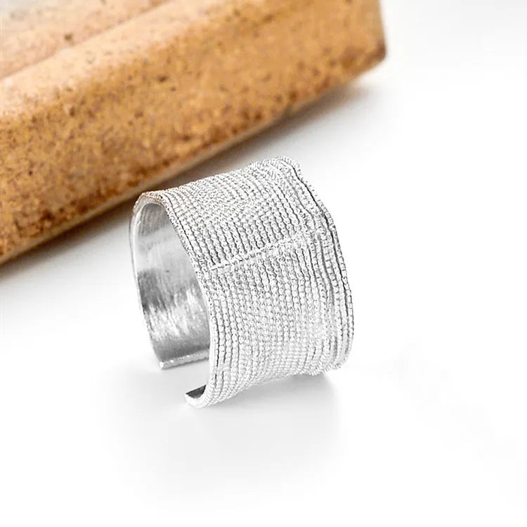 925 Sterlingsilber Irreguläre Geometrie-Ringe für Frauen Schmuck Accessoires Großhandel