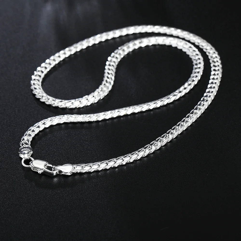 20-60cm 925 Plata esterlina lujo marca diseño noble Cadena de collar para mujer hombre moda boda compromiso joyería
