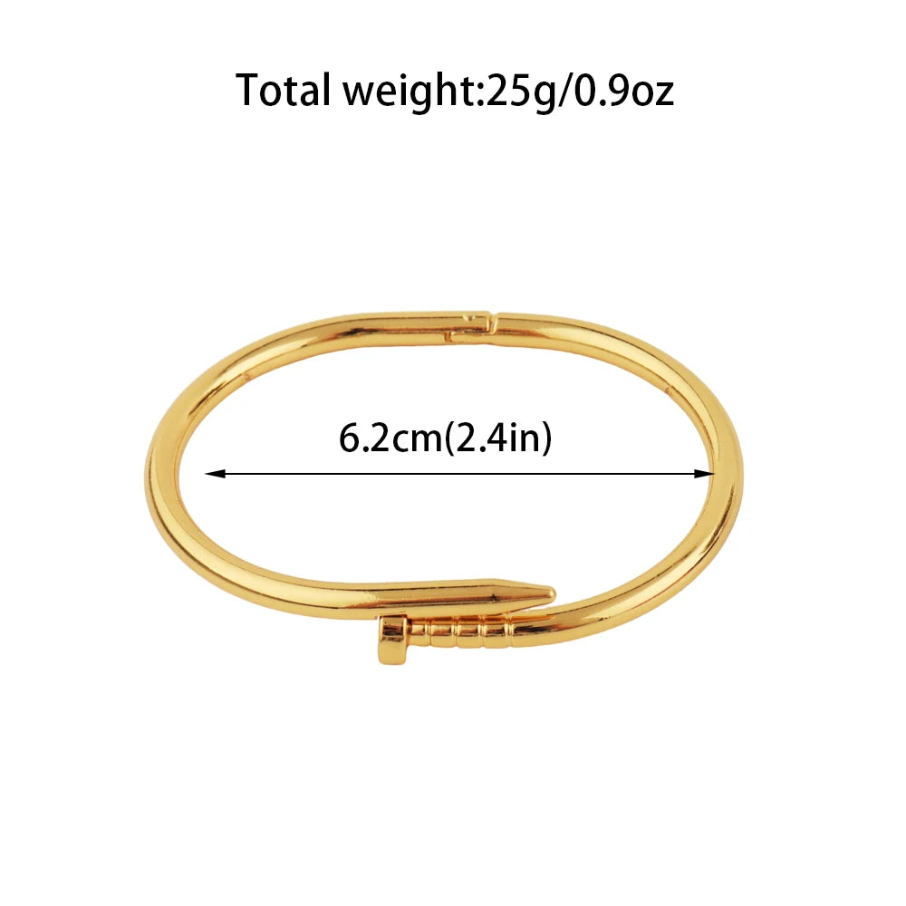 316L Edelstahl vergoldetes Armband Mode Persönlichkeit Einfach Punk Retro Hip-Hop Hohes Temperament Armband
