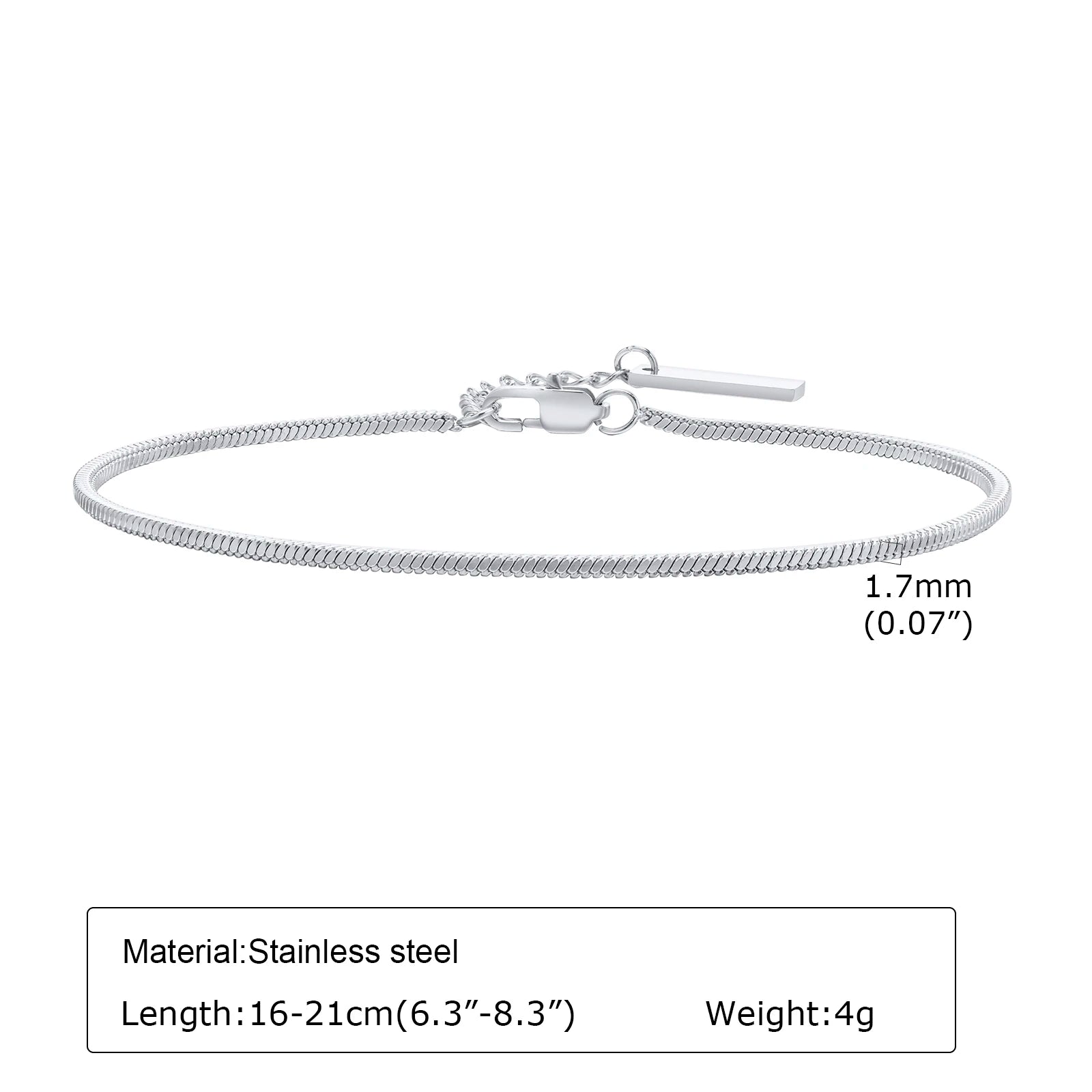 Damen-Armkette in Silberfarbe, stapelbare Gliederarmbänder aus Edelstahl, geschichtete Modeaccessoires Geschenke