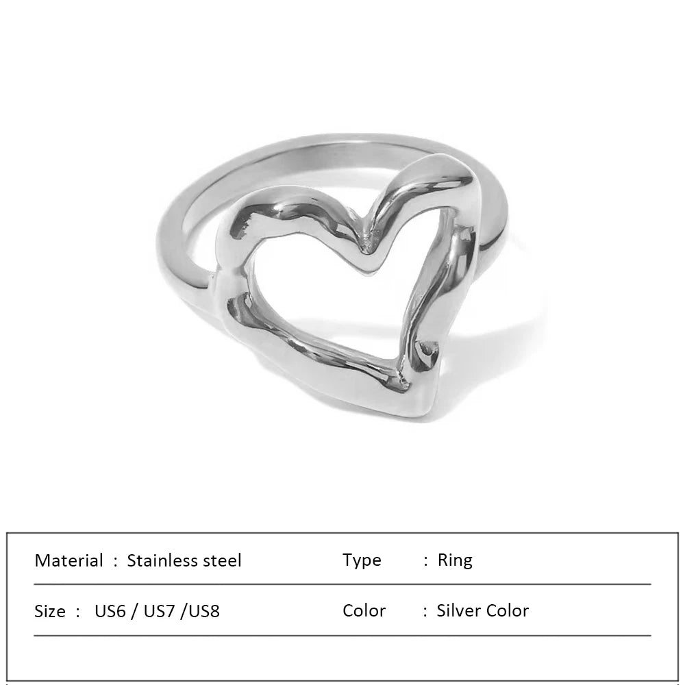 Anillo de acero inoxidable con motivo circular vintage para mujer, textura fundida, detalle de textura, temperamento, joyería al por mayor, Dropshipping