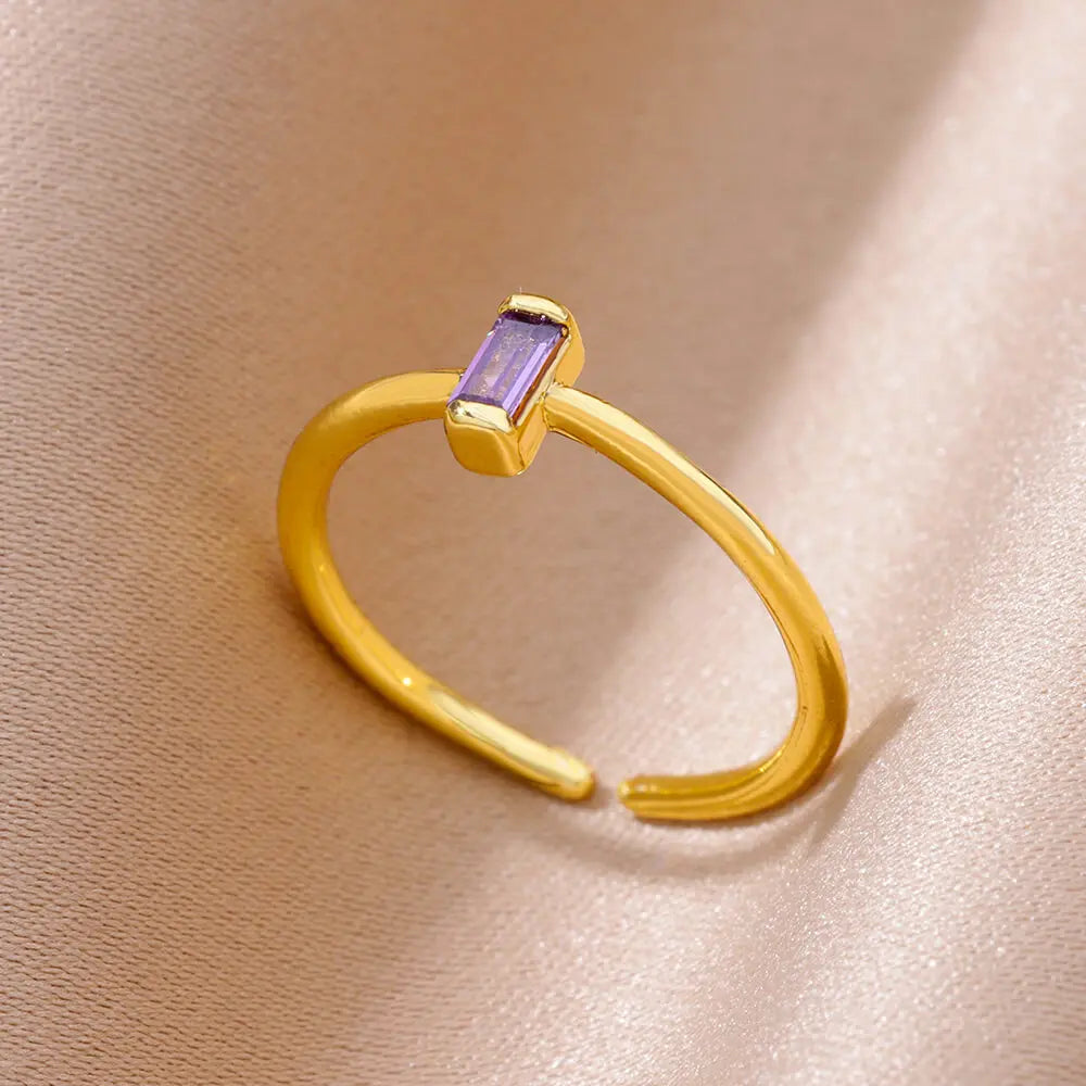Winzige grüne Zirkon-Rundringe für Frauen, geometrischer Edelstahlring, luxuriöser Hochzeits-Weihnachtsschmuck, Geschenk, kostenloser Versand