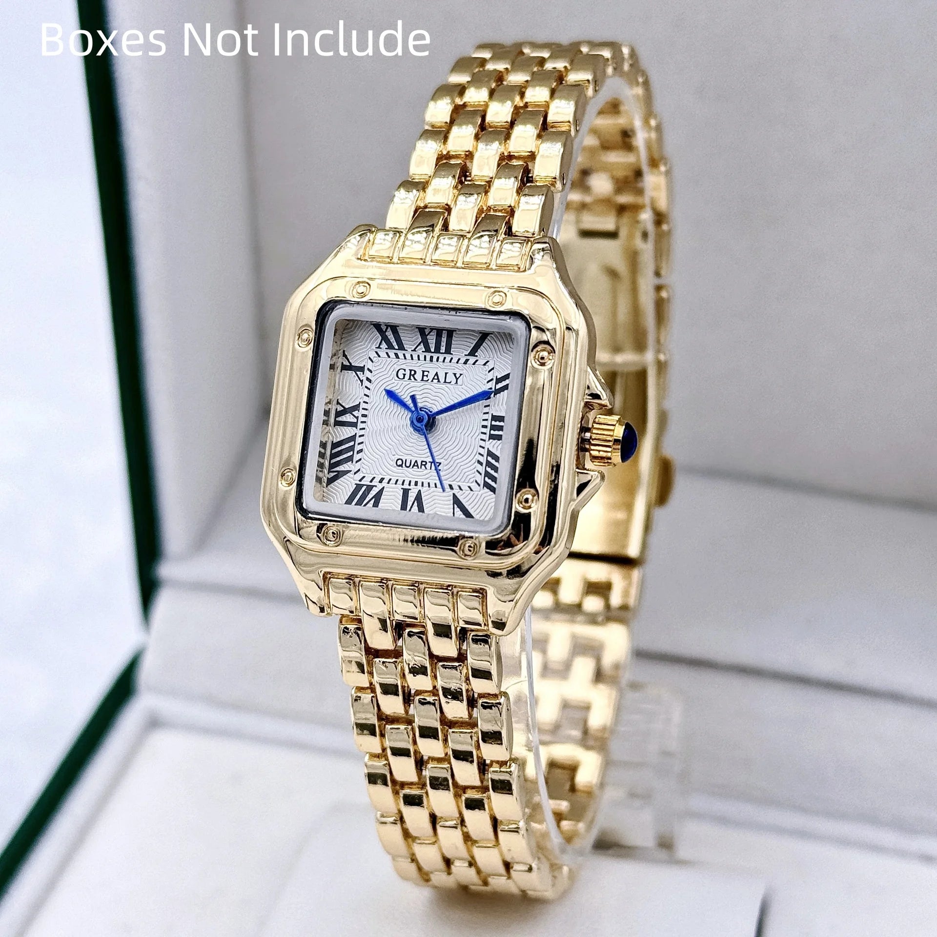 Neue Damenuhr Leichte Luxusmarke Business Gold Edelstahl Damenmode Quarzuhren Weibliche Uhr Armband Armbanduhr