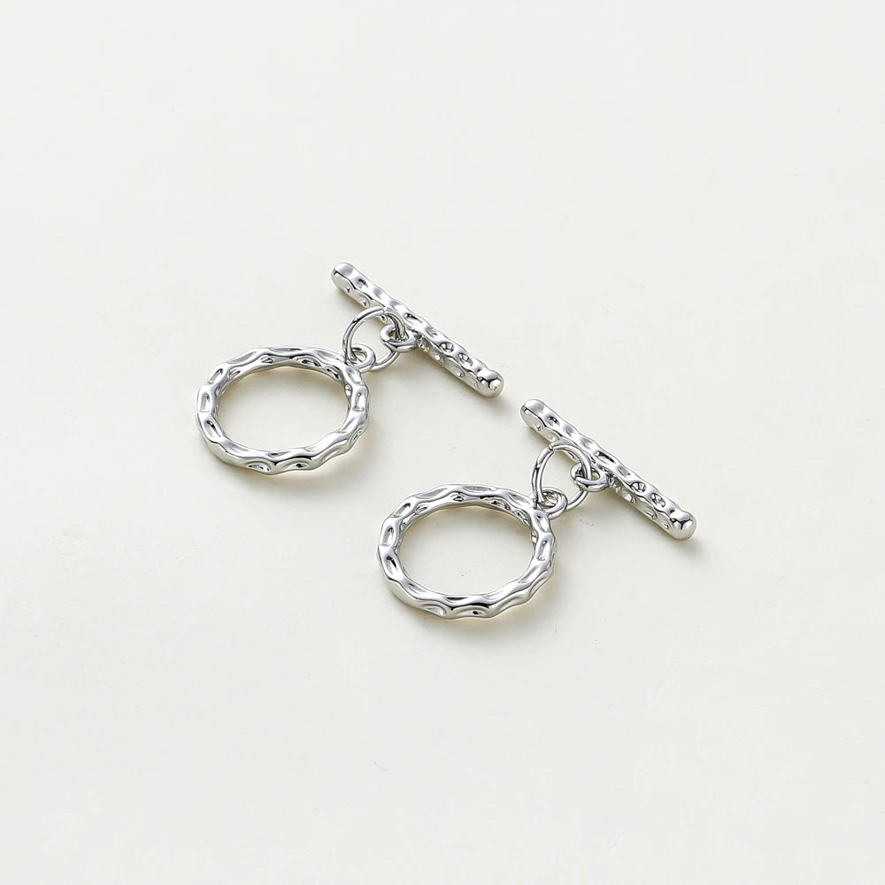 4 Sets 14K/18K Vergoldetes Messing O-Knebelverschluss-Verbinder für DIY Armband Halskette Schmuckherstellung Zubehör