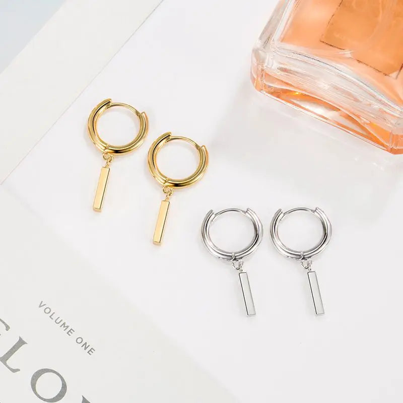 NBSAMENG Pendientes asimétricos de geometría de plata esterlina 925 para mujer, niña, oficina, simple, versátil, regalo de joyería, Dropshipping