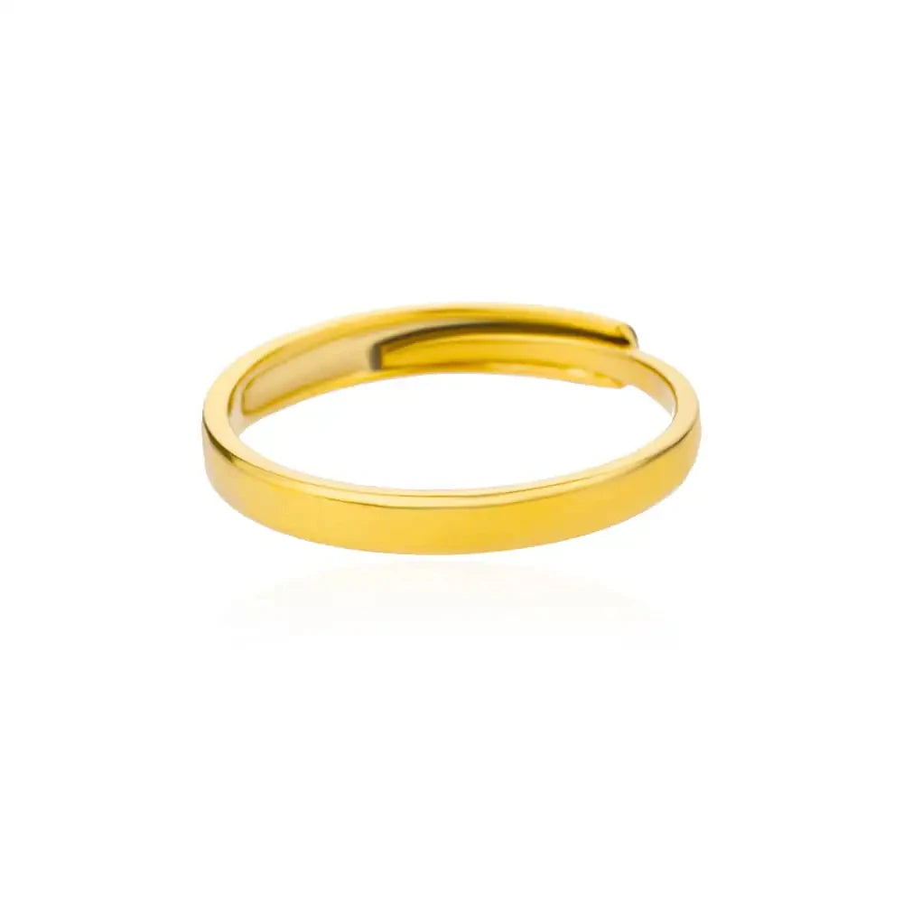 Minimalistische Edelstahlringe für Damen, goldfarben, verstellbare Fingerringe, modischer, wasserdichter Hochzeitsschmuck, Geschenk