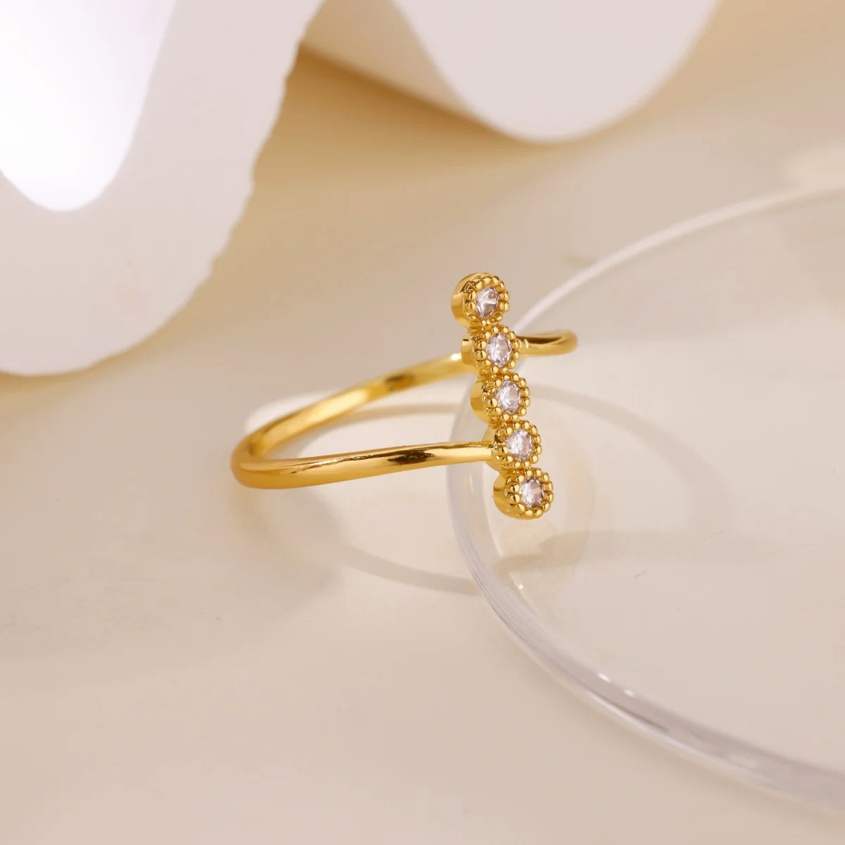Luxus Opal Zirkon Sonnenringe für Damen Mädchen Edelstahl Goldfarbe Offener Ring 2025 Neue Mode Hochzeit Paar Schmuck Geschenk
