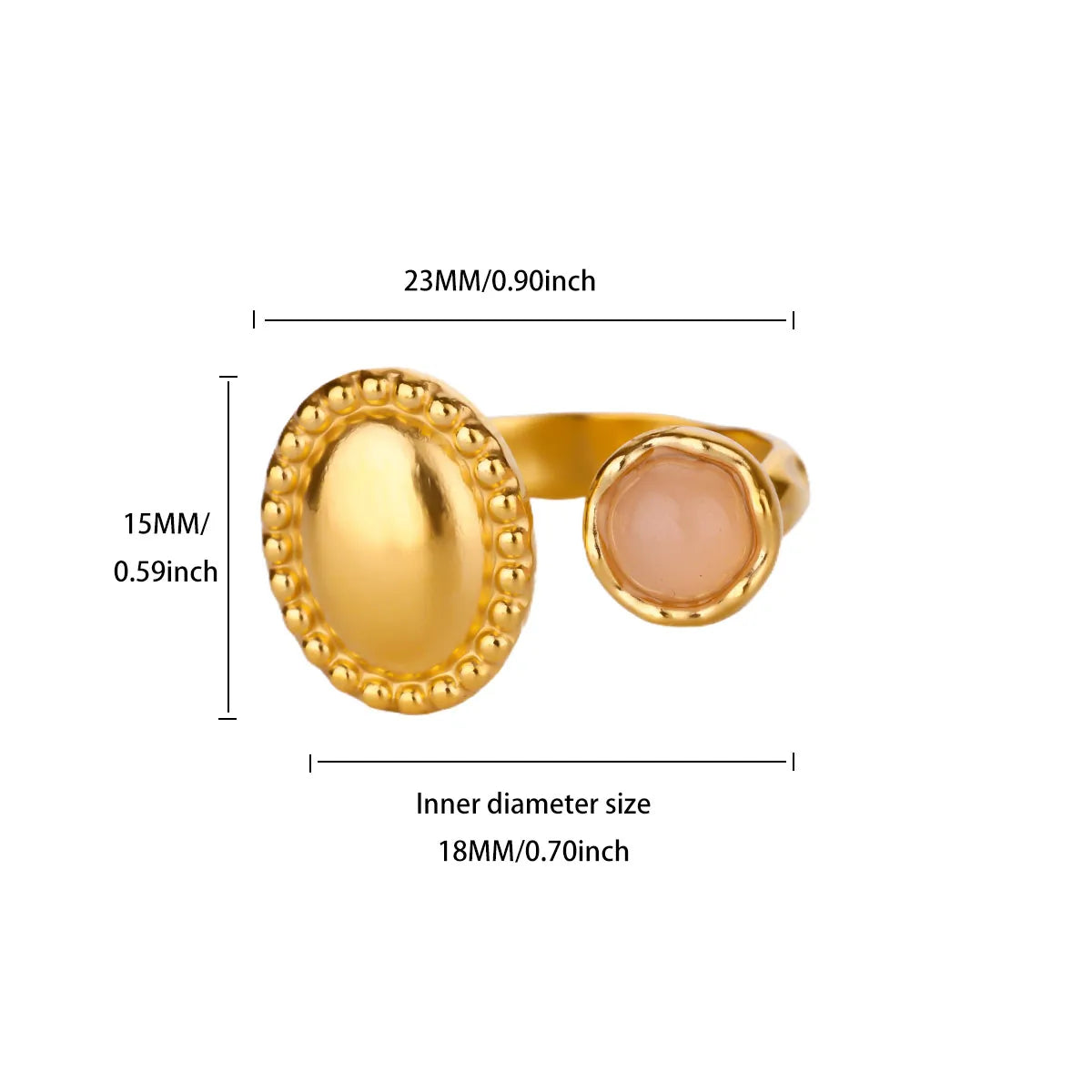 Luxus Opal Zirkon Sonnenringe für Damen Mädchen Edelstahl Goldfarbe Offener Ring 2025 Neue Mode Hochzeit Paar Schmuck Geschenk