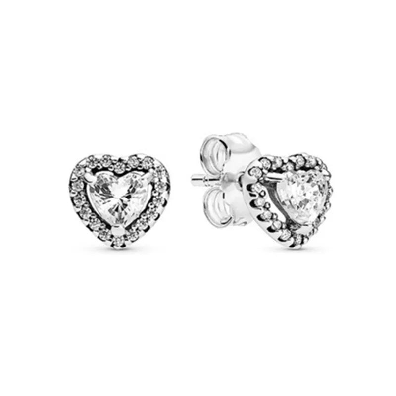 Weihnachten Neu 925er Silber Schmetterling Blau Herz Rot Zirkonia Ohrstecker, Passend für Damen Charm Schmuck Geschenke Hochzeit