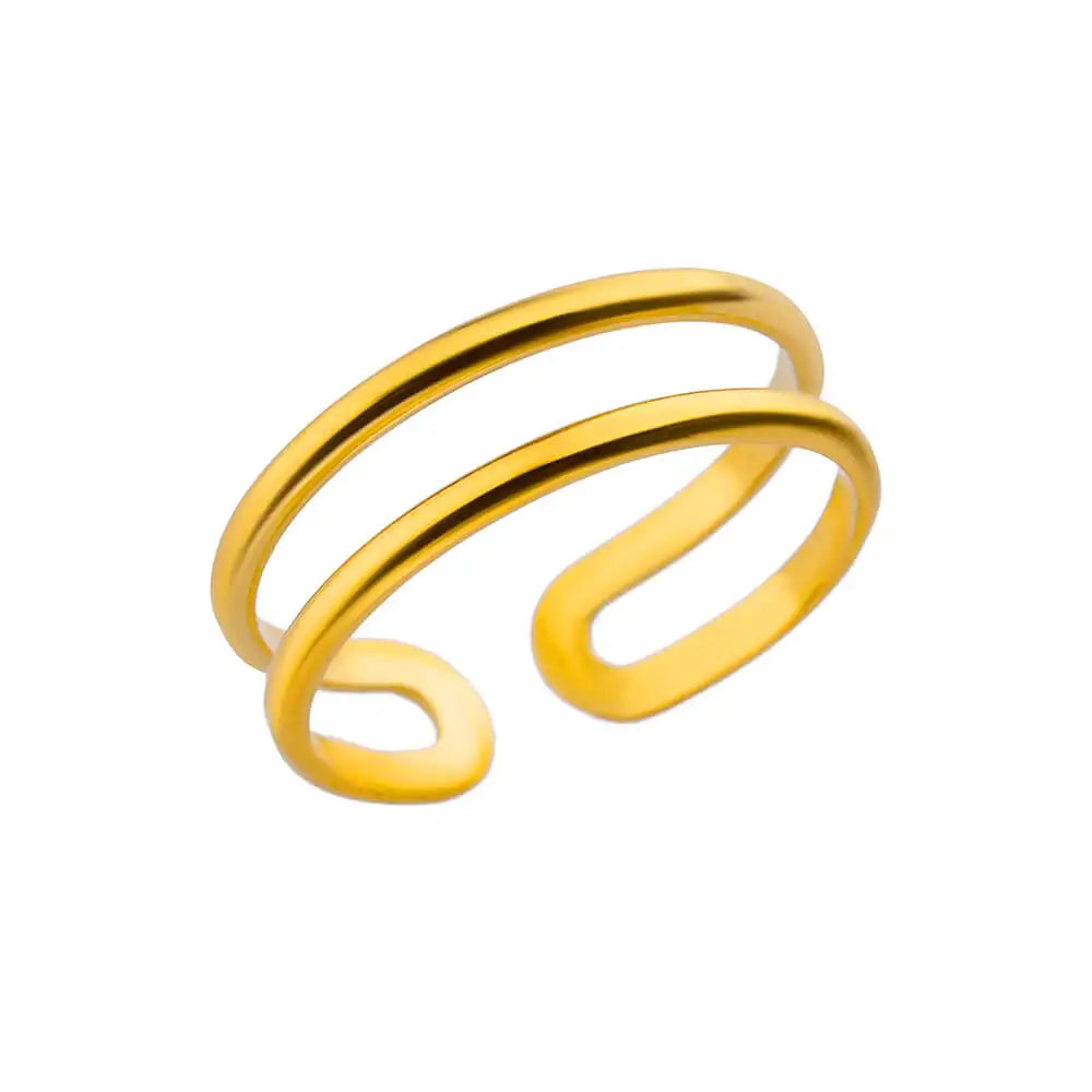 Edelstahl Runde Ringe Für Frauen Zirkon Geometrische Goldfarbe Kristall Ring Ästhetische Hochzeit Party Schmuck Geschenk Bague Femme