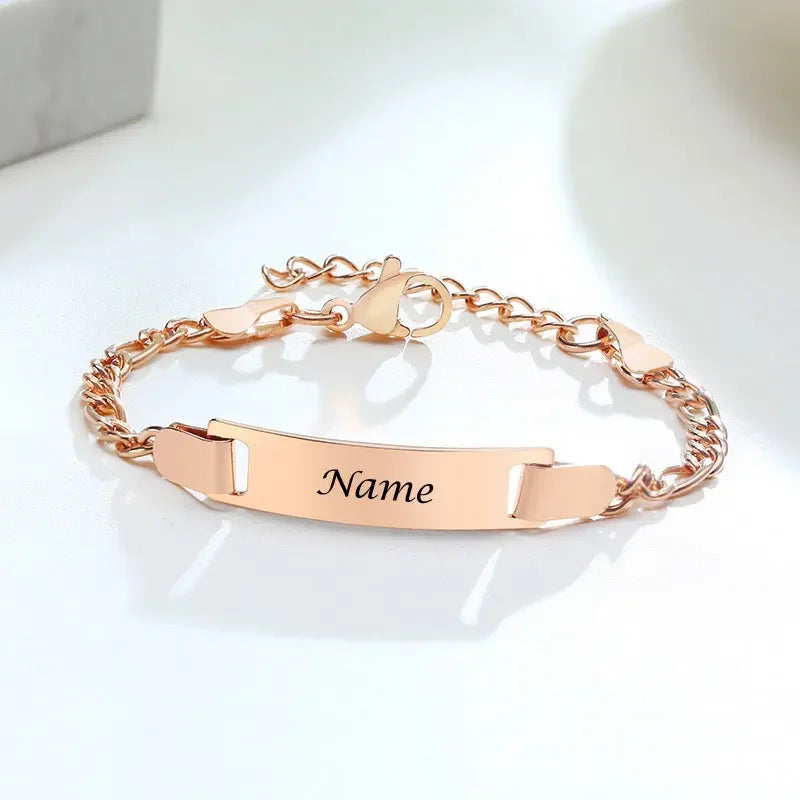 Personalisierte Baby-Namensarmbänder, antiallergisch, Edelstahl, Taufarmreif, Schmuck, individuelle Geschenke für Jungen und Mädchen, Familie, Liebe