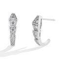 MINTYBOX Pendientes de tuerca Snake Moissanite para mujer Pendientes de diamantes de plata de ley S925 Joyería fina de lujo para compromiso y boda