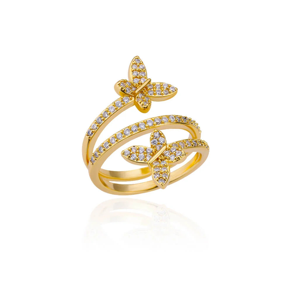 Zirkon Herzringe für Damen, Edelstahl, Goldfarben, geometrischer offener Fingerring, modischer Hochzeitsschmuck, ästhetisches Geschenk