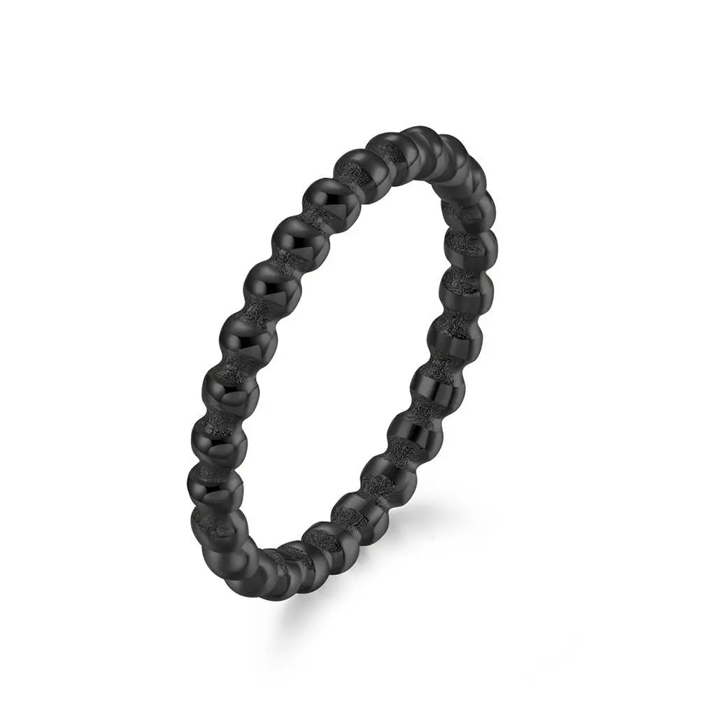 2mm Stapelbarer Ring aus Edelstahl, Eternity-Band für Damen und Mädchen, Größe 5-11