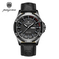 PAAZOMU Reloj de pulsera original para hombre, de lujo, resistente al agua, luminoso, con fecha y semana, de cuarzo deportivo, de cuero, para hombres Reloj
