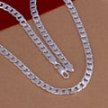 Exquisito collar de plata fina 925, noble, lujoso, encantador, a la moda, de 6 mm, cadena sólida de boda para hombre, joyería para mujer.