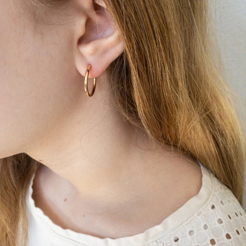 Minimalistische Edelstahl Runde Ohrringe für Damen Trendige Geometrische Hängende Statement-Ohrringe Party Modeschmuck Geschenk