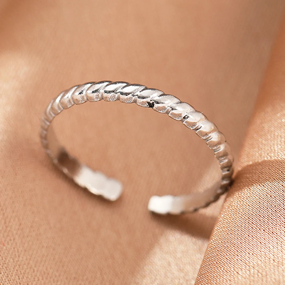 Edelstahlringe Schlichter Geometrischer Modeschmuck Vintage Fein Verstellbare Offene Ringe Für Frauen Schmuck Hochzeiten Geschenke Neu Trendy