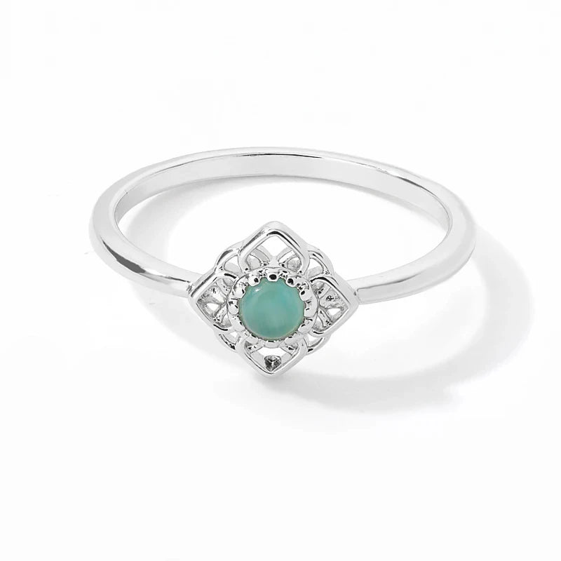 Edelstahl Lotusblumenring für Frauen, goldfarben, Vintage-Stein, Opal, ovaler Blumenring, modischer ästhetischer Schmuck, Geschenk
