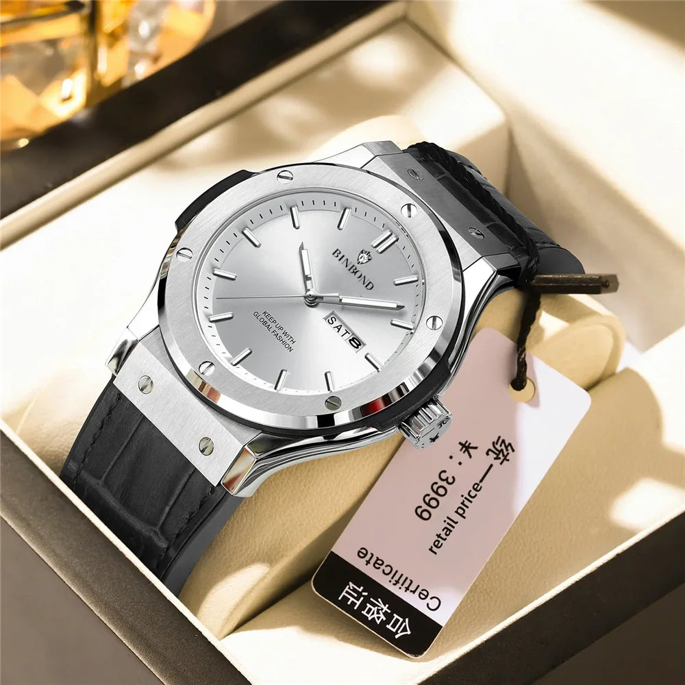 Relojes de Pulsera de Cuarzo de Moda Nuevos Regalos Relojes Automáticos de Cuero Deportivos para Hombre Reloj Automático de Lujo para Hombre Reloj Digital