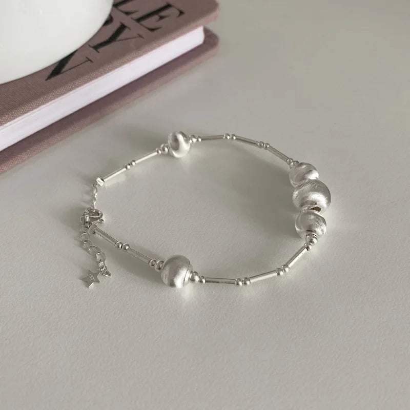 VENTFILLE 925 Silver Double Layer Pearl Bracelet for Women Girl Design Bead Korean Jewelry Dropshipping