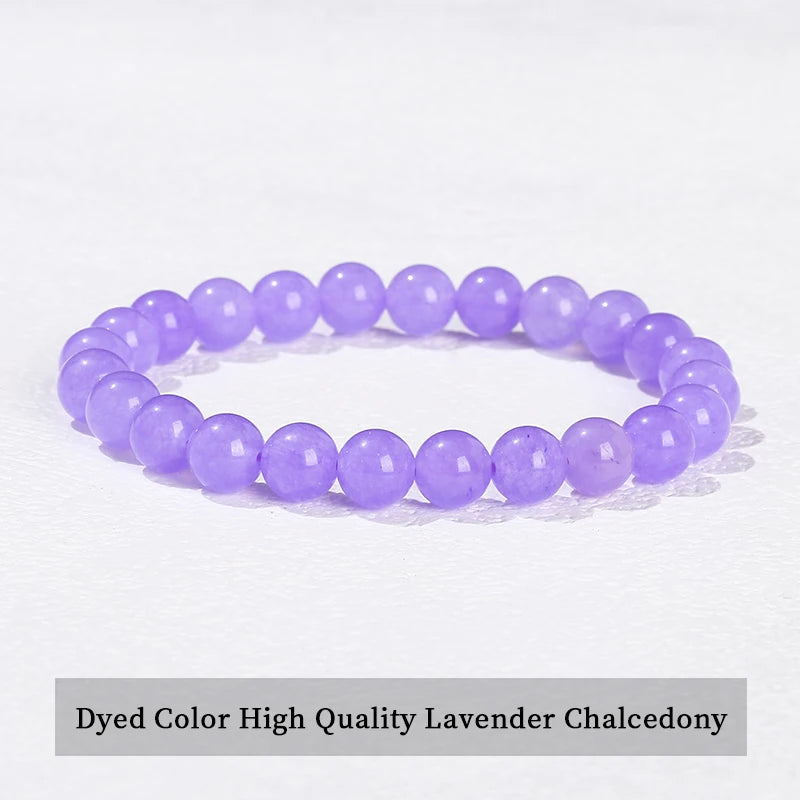 JD Natursteinperlen Armband Amethyst Tigerauge Kristall Quarz Achat Edelstein Perlen Armreifen Damen Herren Reiki Heilung Schmuck Geschenk