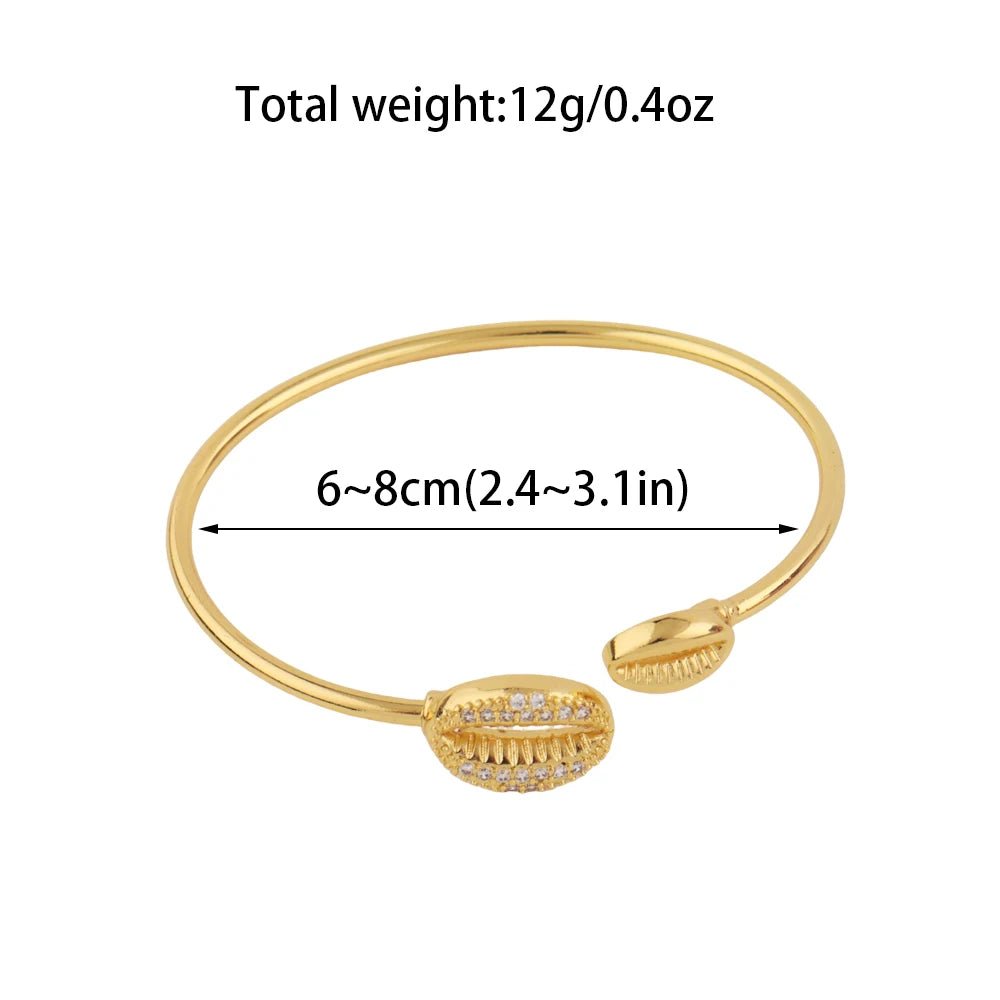 Armbänder Muschelringe Farbechte, fleckenfreie Schmuckstücke 18K Gold Farbe Afrika-Karte Schmuck Accessoires Jubiläumsgeschenke