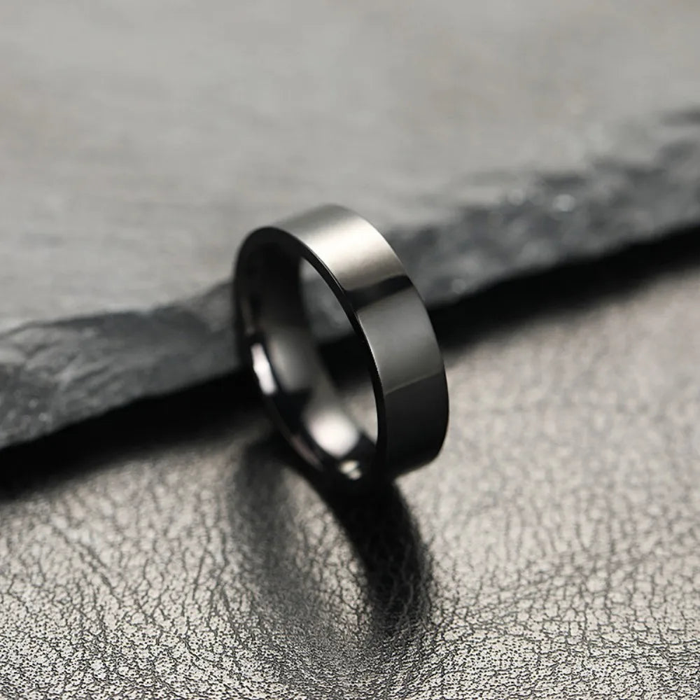 Mode Charme Schmuck Ring für Herren Damen Edelstahl Schwarze Ringe Hochzeit Verlobung Hochwertiges Matt Herren Accessoire